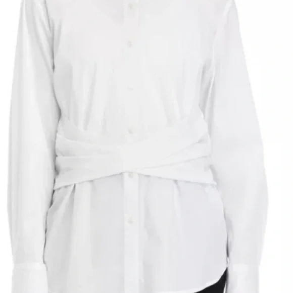 Women's Twist Wrap Popover Long Sleeve Blouse - Picture 3 of 5